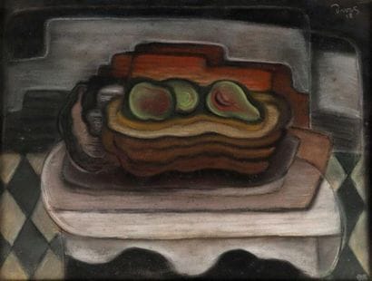 DURS (XXe siècle).
Composition cubiste aux...