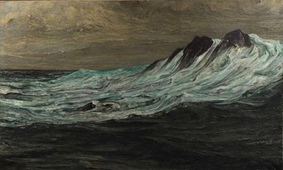 Auguste MATISSE (1866-1931).
La vague.
Huile...