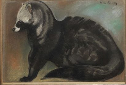 Philippe Albin de BUNCEY (1905-1978).
Putois.
Pastel...