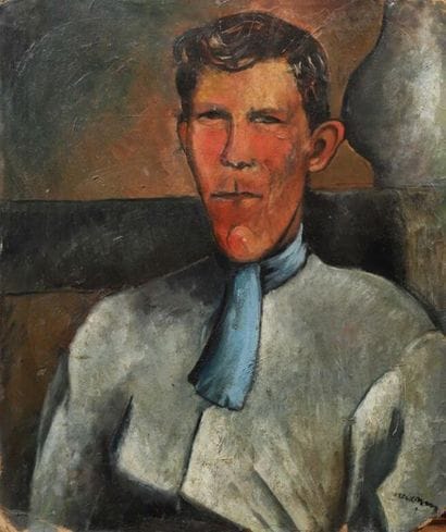 Pedro CREIXAMS (1893-1965).
Portrait d'homme...