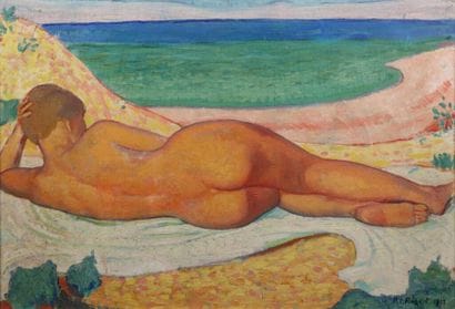 Théophile ROBERT (1879-1954).
Nue étendue...