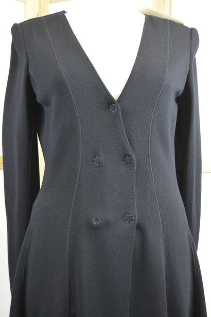 GIORGIO ARMANI

Robe portefeuille noire à...