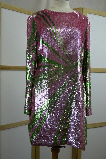 VERSACE 

Robe à manches longues en sequin...