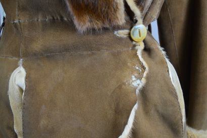 SAM ROME

Manteau long peau lainé vison marron...