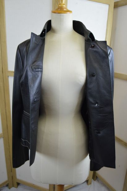 PAULE KA 

Blouson en cuir d'agneau noir...