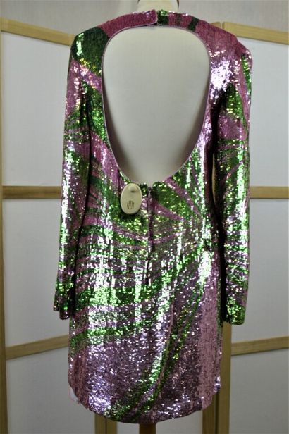 VERSACE 

Robe à manches longues en sequin...