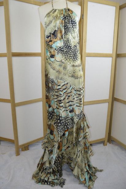 ROBERTO CAVALLI 

Robe longue dos nu en soie...