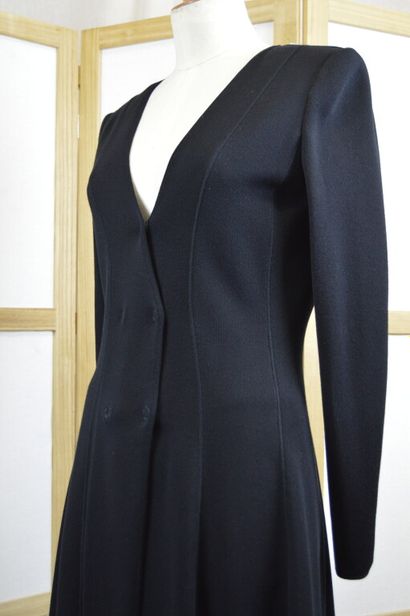 GIORGIO ARMANI

Robe portefeuille noire à...