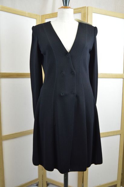 GIORGIO ARMANI

Robe portefeuille noire à...