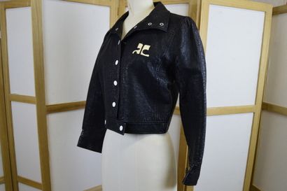 COURREGES

Blouson en vinyle froissé noir...