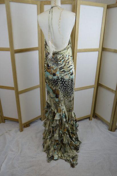 ROBERTO CAVALLI 

Robe longue dos nu en soie...