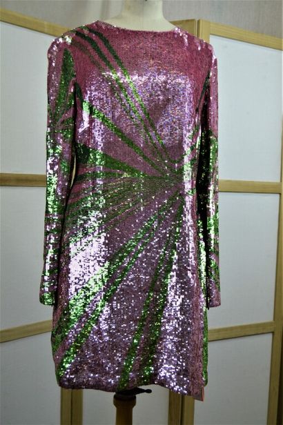VERSACE 

Robe à manches longues en sequin...