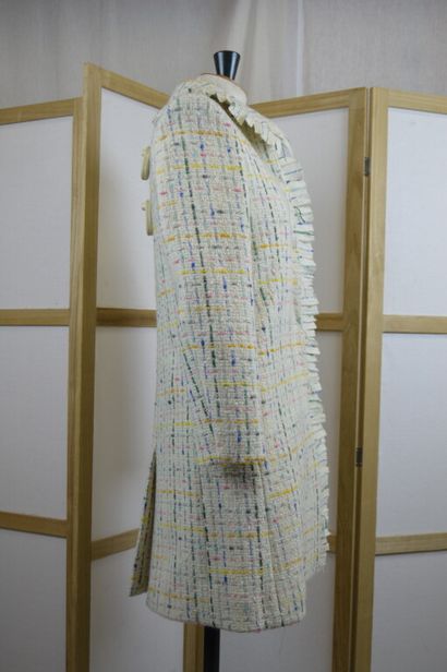 CHLOE

Manteau ¾ en tweed écru et touches...
