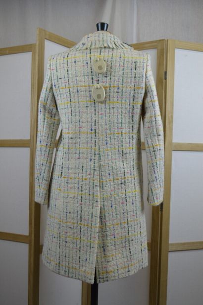 CHLOE

Manteau ¾ en tweed écru et touches...