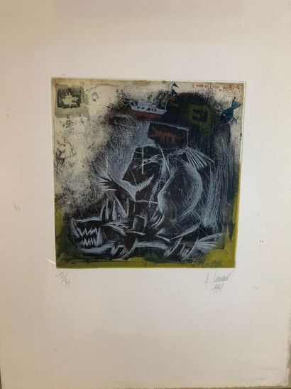 Ensemble de quatre écoles modernes (lithographie,...