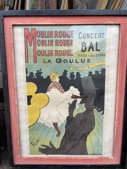 D'après TOULOUSE-LAUTREC

Ensemble de 5 affiches...
