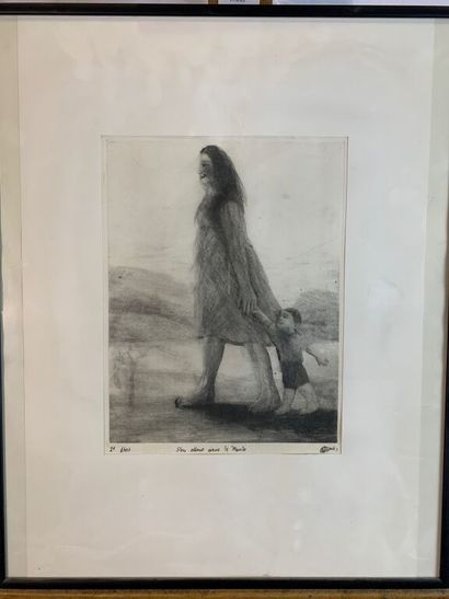 Ensemble de quatre écoles modernes (lithographie,...