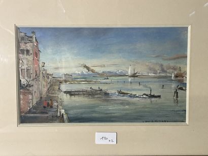 École du XXe siècle.

Vues de Venise.

Paire...