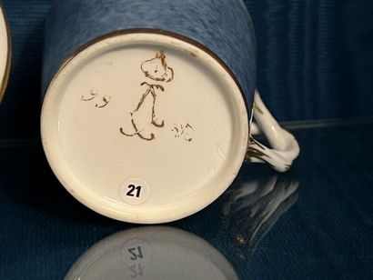 SÈVRES.
Covered sunken goblet and saucer...