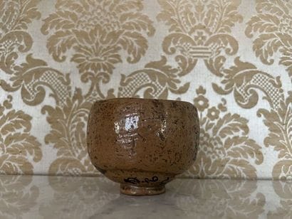 JAPAN.
Light brown-glazed terracotta raku...
