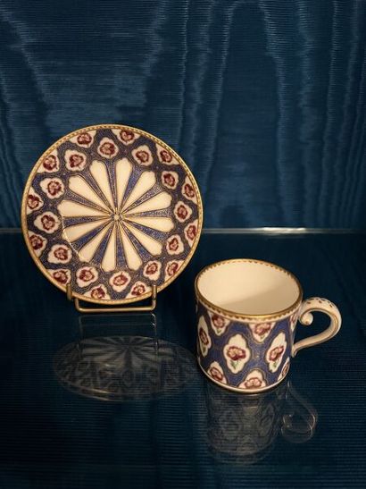 SÈVRES.
Small porcelain litron cup and saucer...