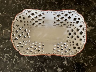 Émile GALLÉ, Nancy.
Openwork basket in earthenware...
