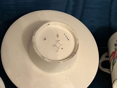 SÈVRES.
Sunken porcelain goblet and saucer...