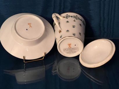 PARIS (Manufacture de la Reine, rue de Thiroux).
Porcelain...