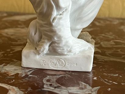 SÈVRES.
Suite of four porcelain bisque statuettes...