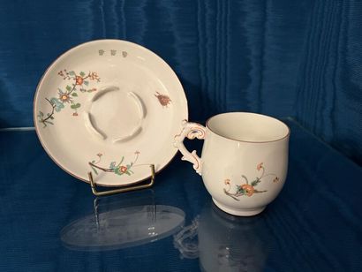 CHANTILLY.
Trembleuse cup and saucer in tin-glazed...