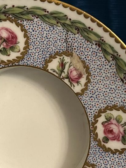 SÈVRES.
Sunken porcelain goblet and saucer...