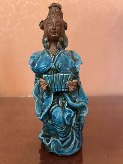 CHINA.
Suite of three partially turquoise-glazed...