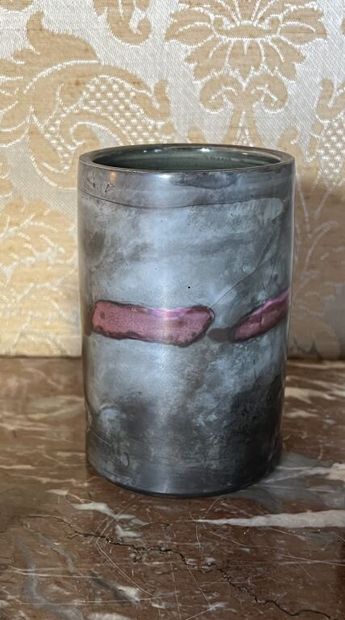Contemporary school. 
Ceramic scroll vase...