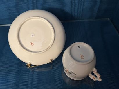 CHANTILLY.
Trembleuse cup and saucer in tin-glazed...