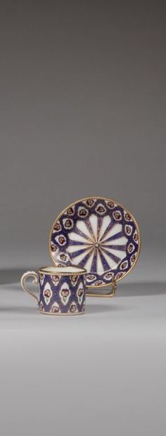 SÈVRES.
Small porcelain litron cup and saucer...