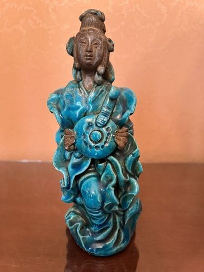 CHINA.
Suite of three partially turquoise-glazed...