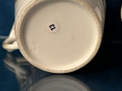 SÈVRES.
Sunken porcelain goblet and saucer...