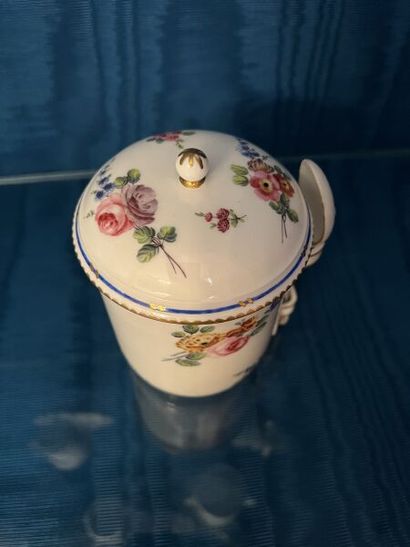 SÈVRES.
Porcelain tobacco pot and lid, with...