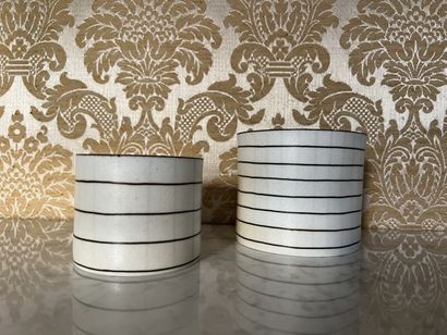 Bodil MANZ (born 1943). 
Suite of two cylindrical...