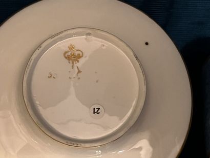 SÈVRES.
Covered sunken goblet and saucer...
