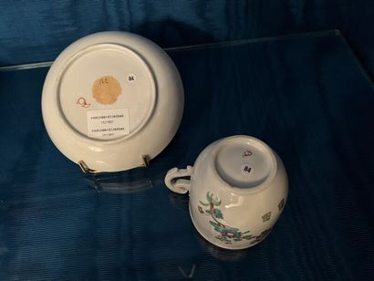 CHANTILLY.
Trembleuse cup and saucer in tin-glazed...