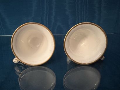 SÈVRES. 
Pair of porcelain ice cups with...