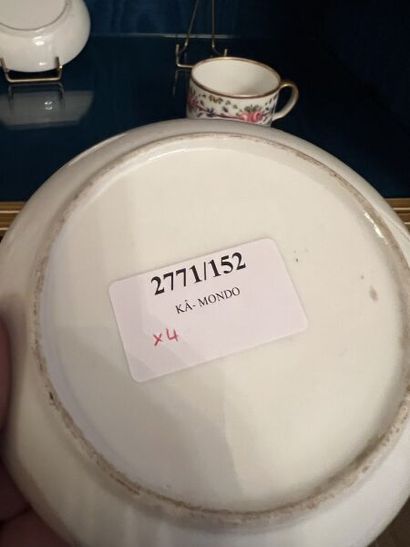PARIS.
Pair of porcelain cups and saucers...