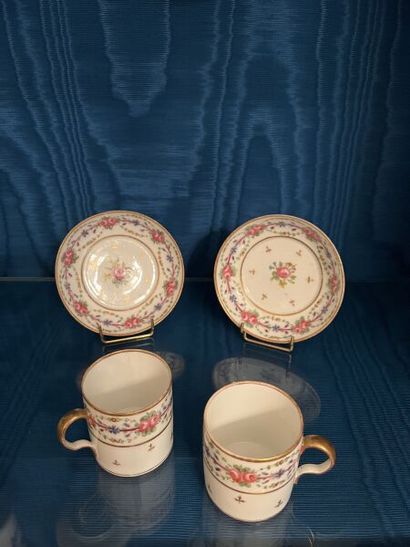PARIS.
Pair of porcelain cups and saucers...