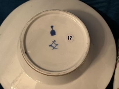 SÈVRES.
Sunken porcelain goblet and saucer...