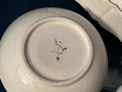 SÈVRES.
Service égoïste en porcelaine comprenant...