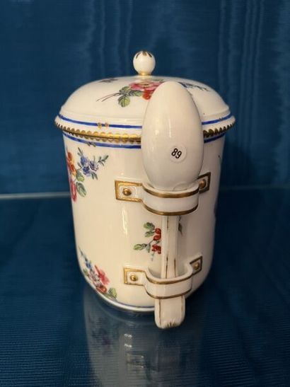 SÈVRES.
Porcelain tobacco pot and lid, with...