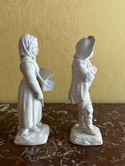 In the taste of CYFFLÉ. 
Two terracotta statuettes...