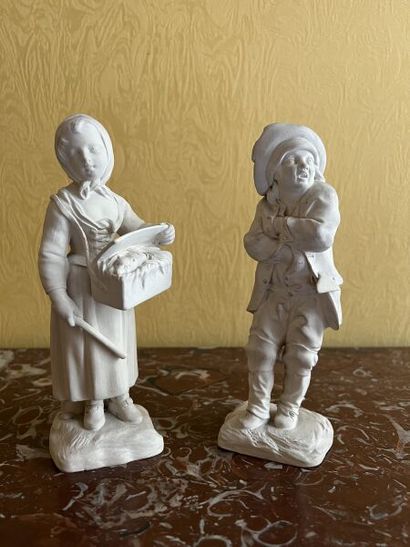 In the taste of CYFFLÉ. 
Two terracotta statuettes...