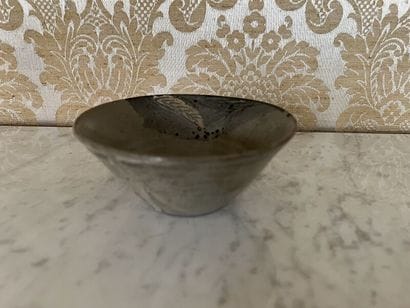 JAPAN.
Polychrome glazed stoneware conical...